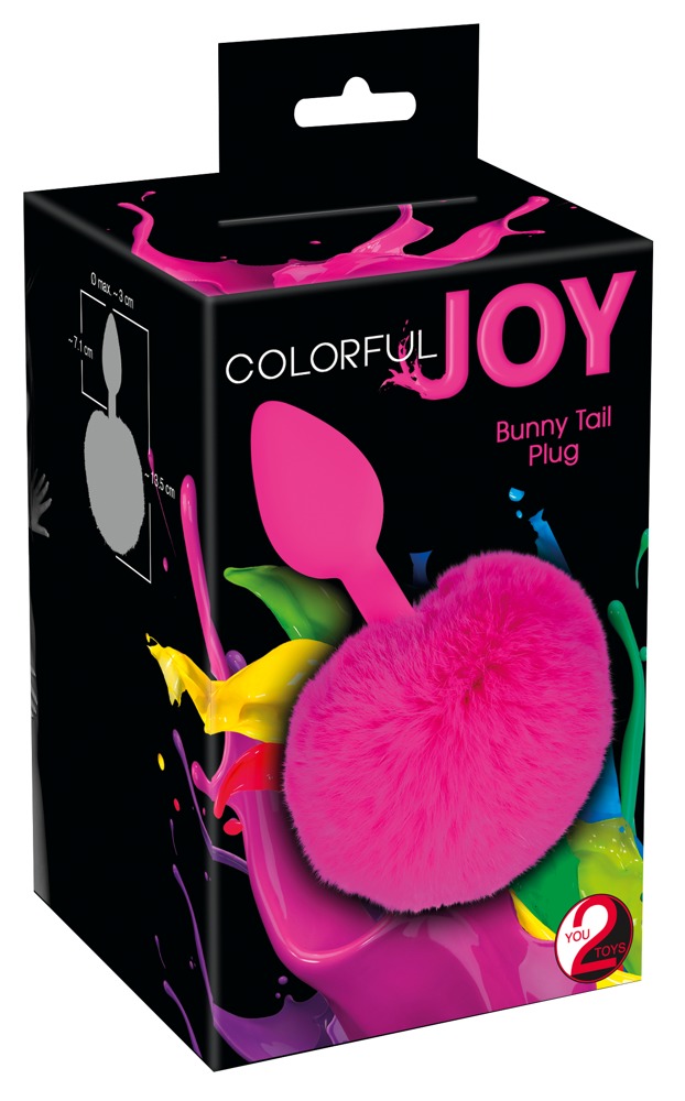 Colorful Joy Bunny Tail Plug (pink)