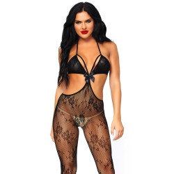 Lace Cut Out Bodystocking
