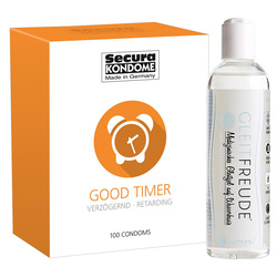 Secura Kondome "Good Timer" (100 Stück) + Gleitgel (250ml)