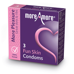 MoreAmore - Condom Fun Skin (3 pcs)
